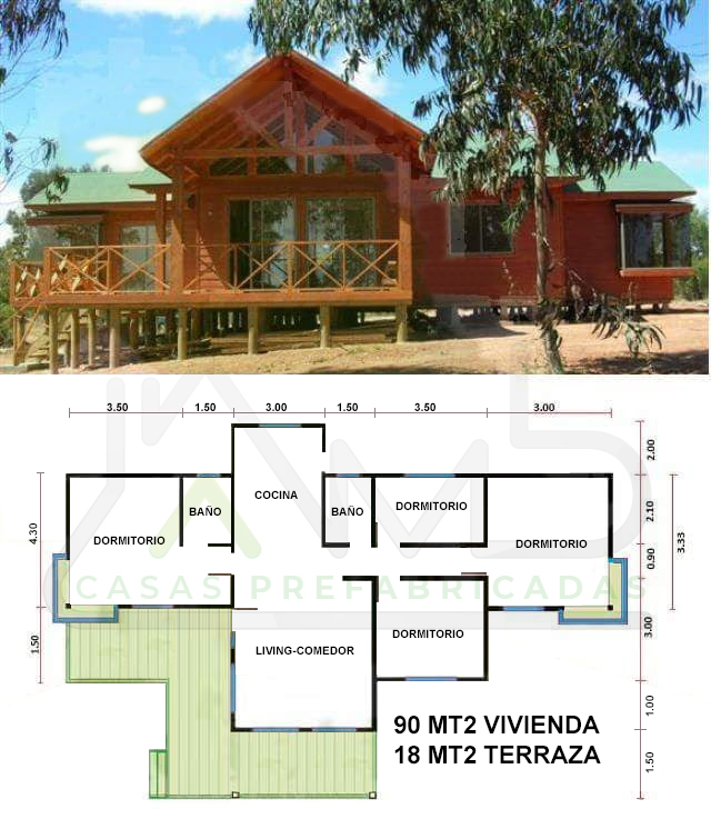 Modelo Roble 90m 18m